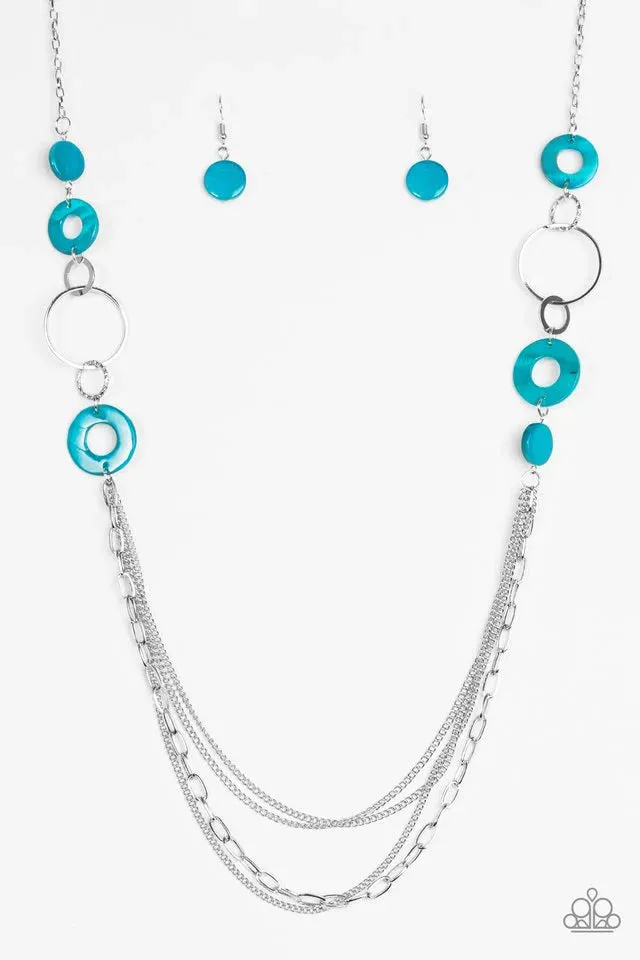 Paparazzi Necklace ~ Tropical Sunsets - Blue