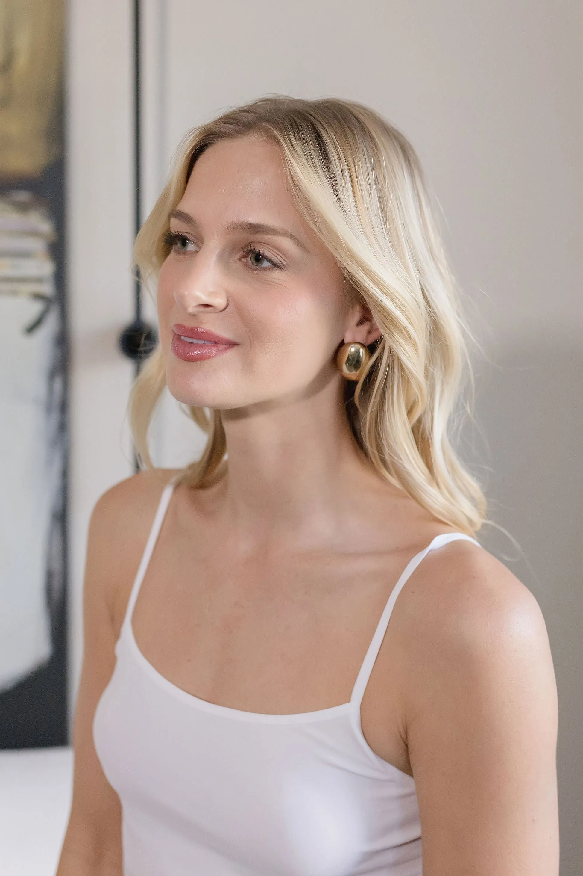 Paris Chunky Oval Earrings Gold