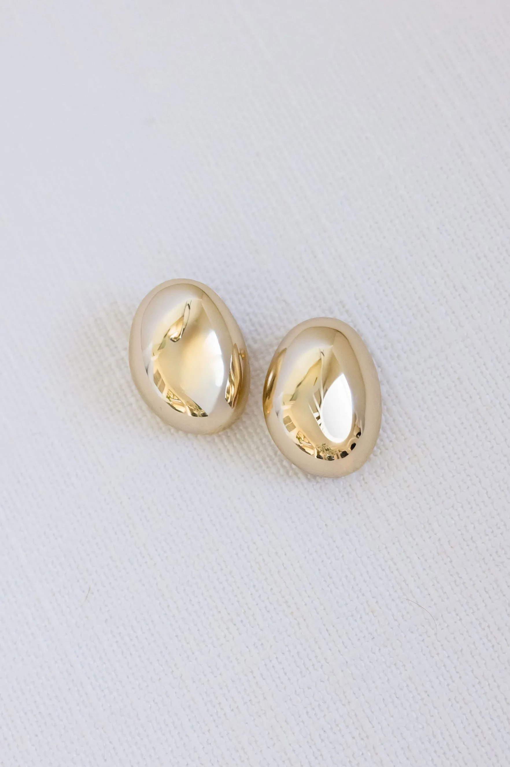 Paris Chunky Oval Earrings Gold