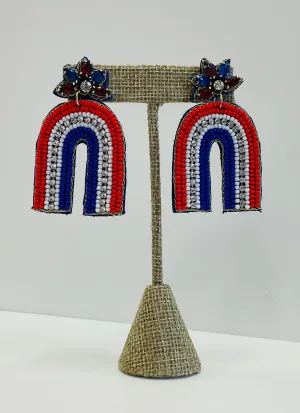 Patriotic Stripe Arch Earring
