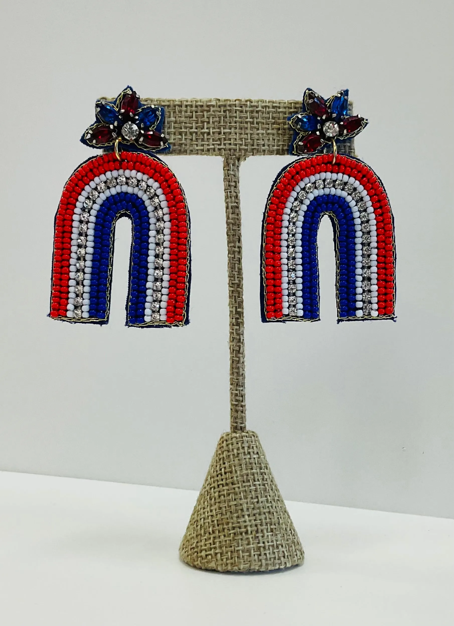 Patriotic Stripe Arch Earring