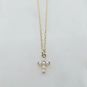 Pearl Cross Necklace