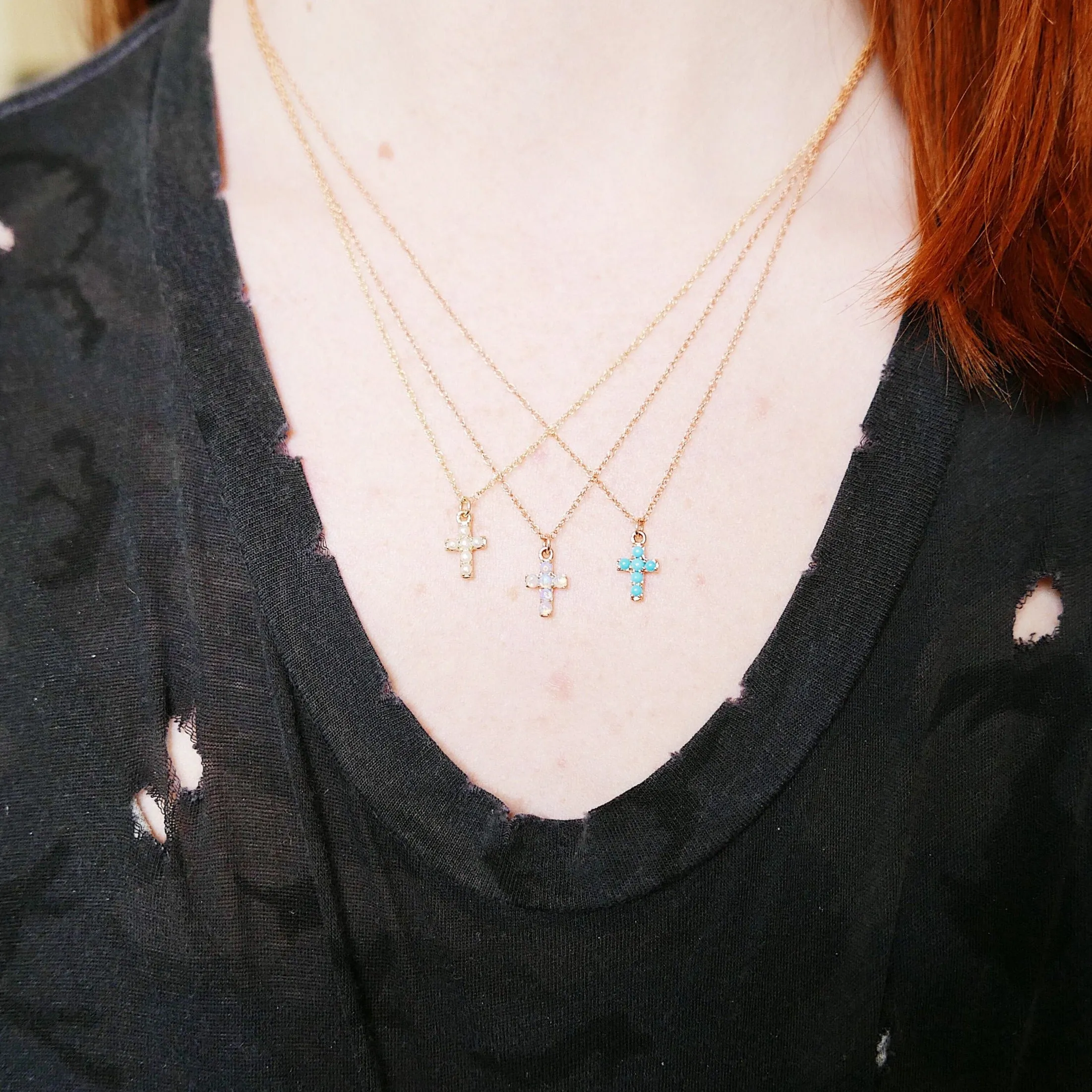 Pearl Cross Necklace