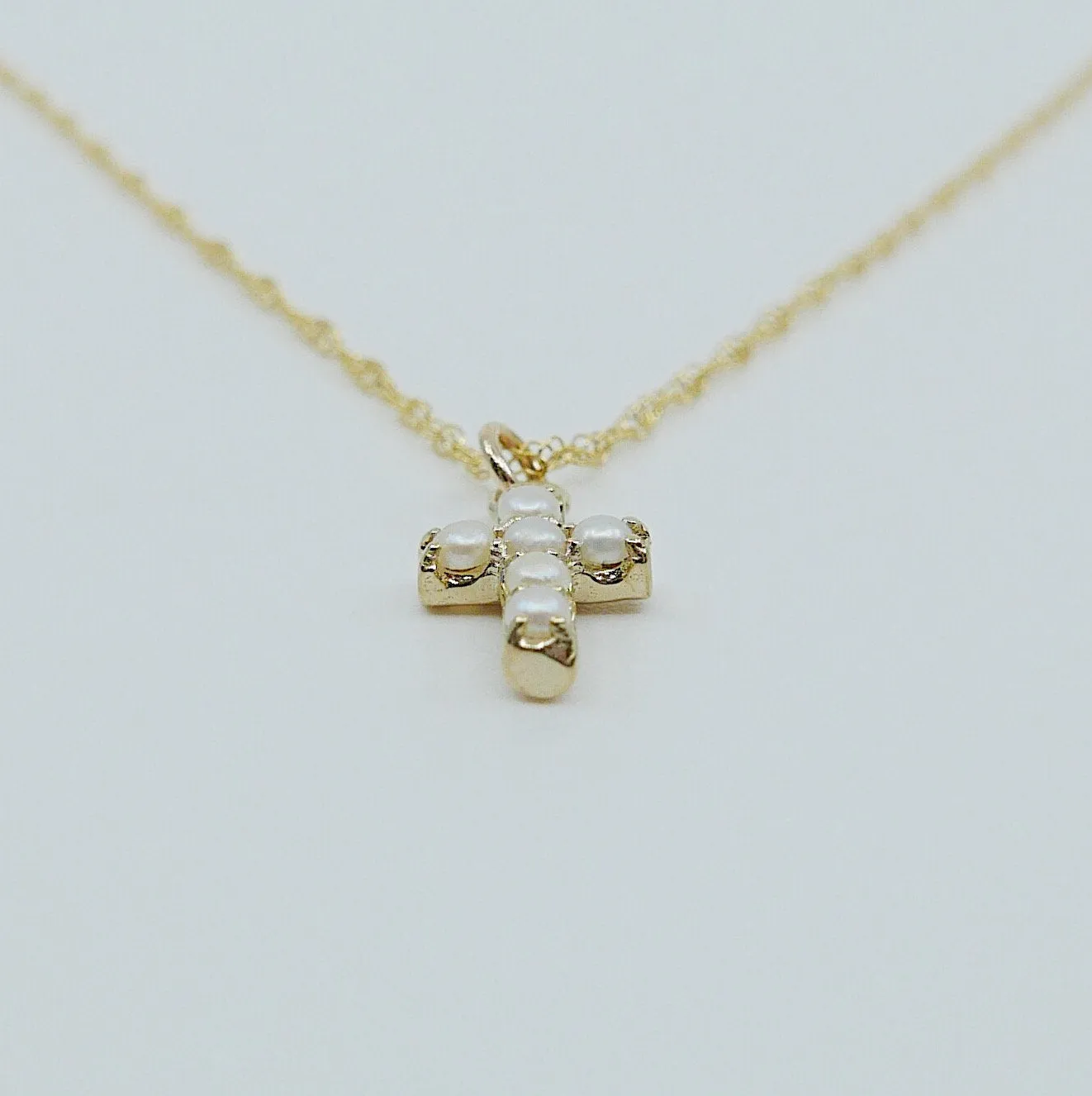 Pearl Cross Necklace