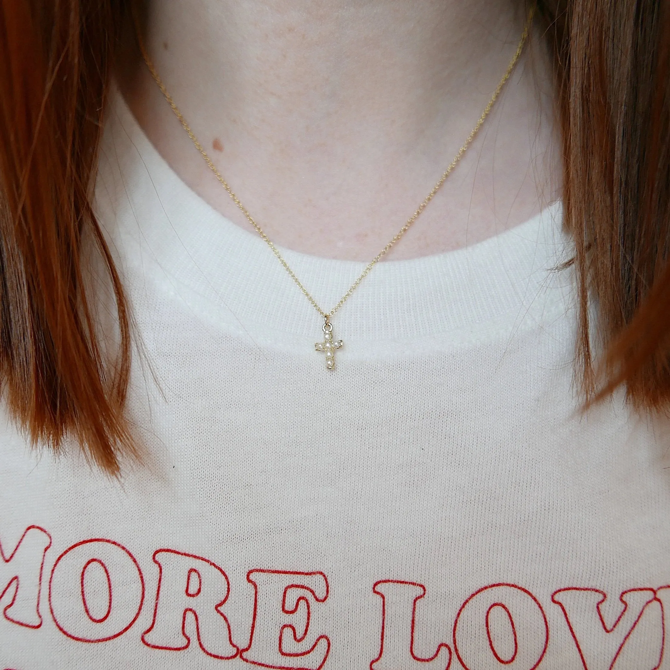 Pearl Cross Necklace