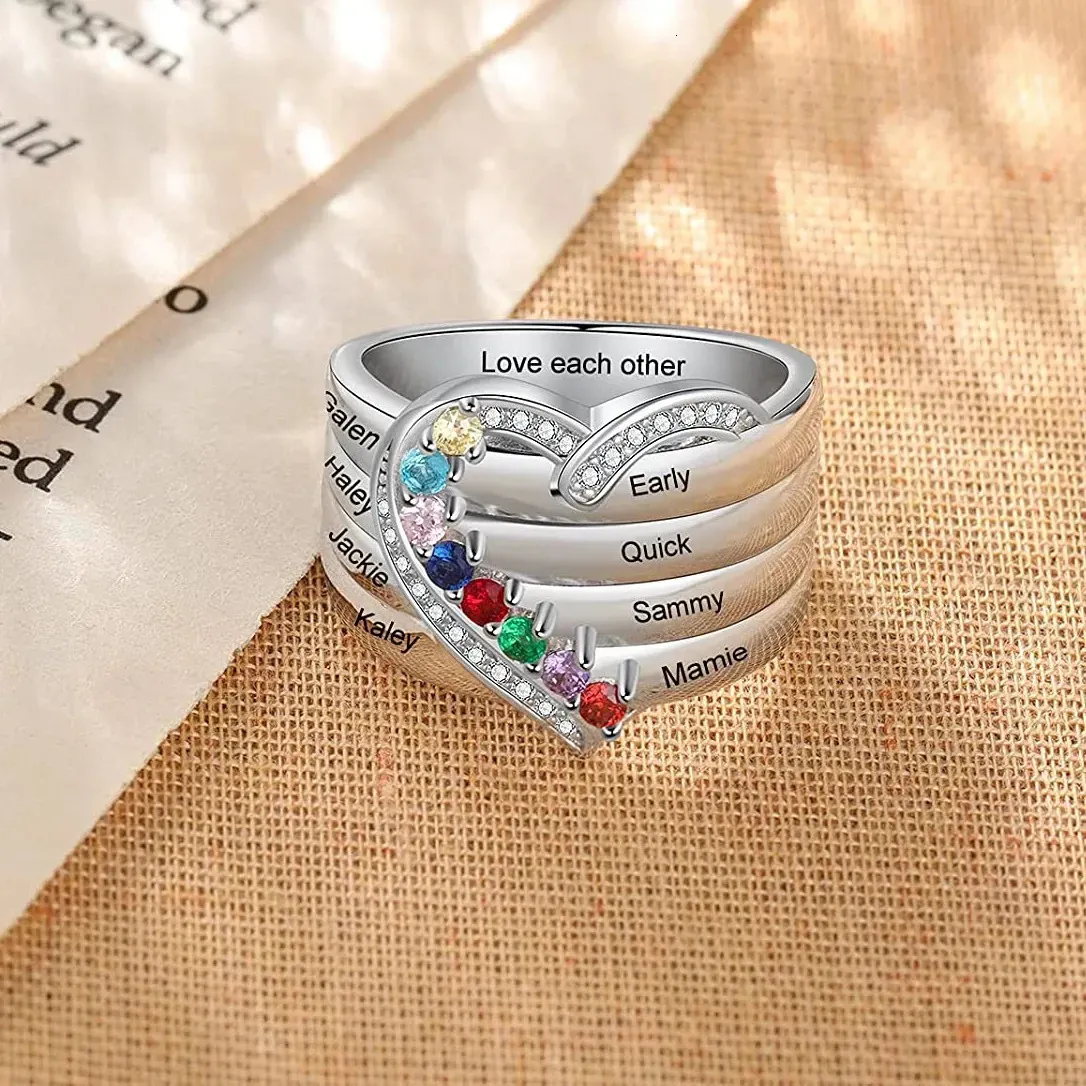 Personalization Name Birthstone Rings