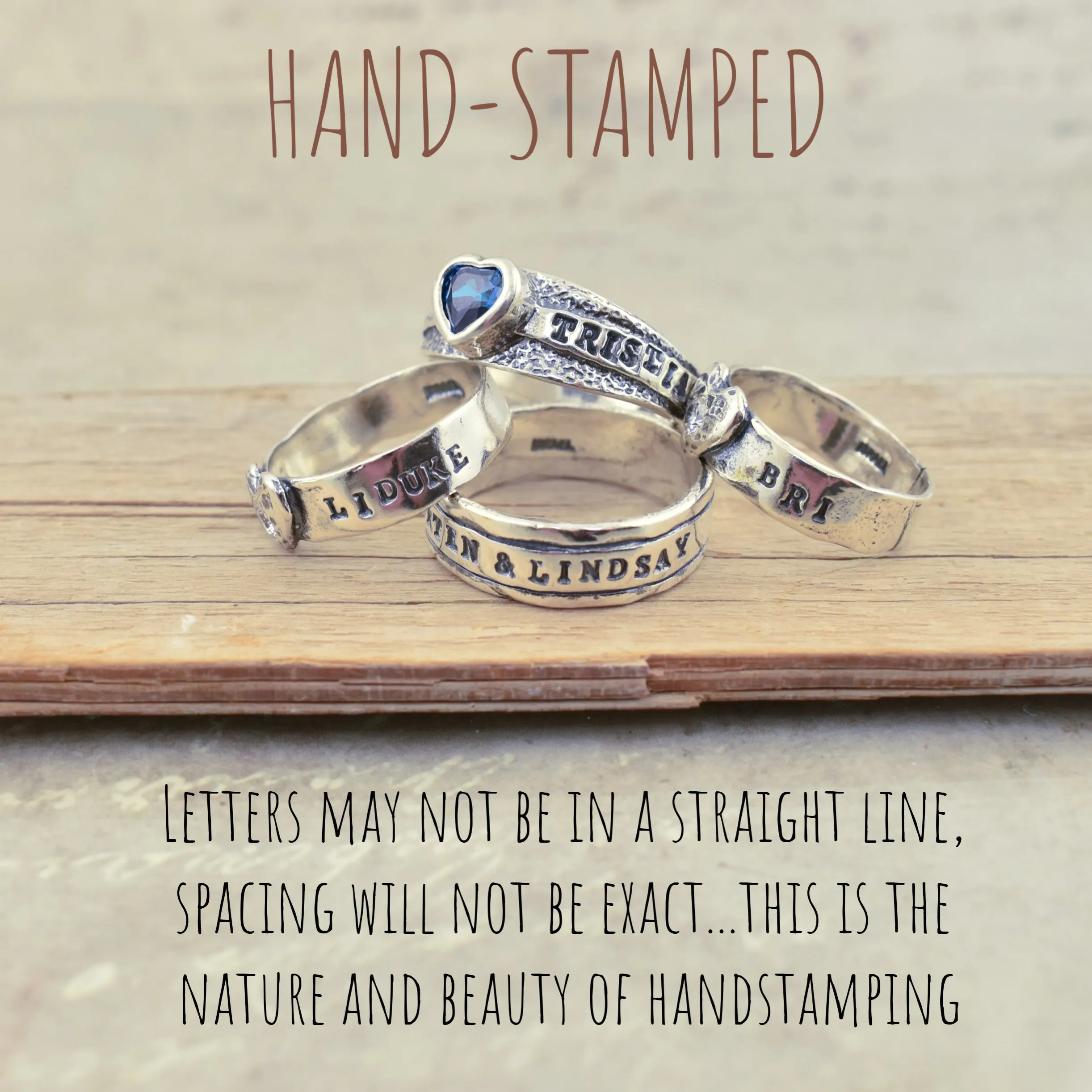 Personalized Heart Birthstone Ring