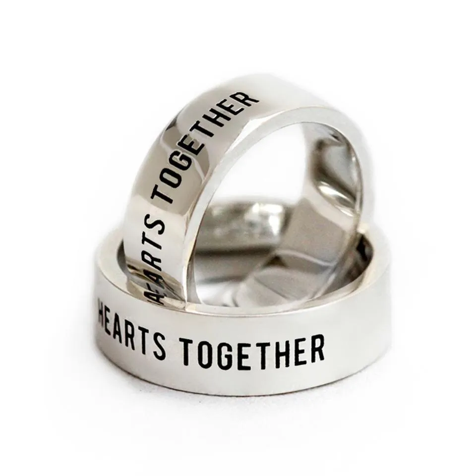 Personalized heart engraved bands