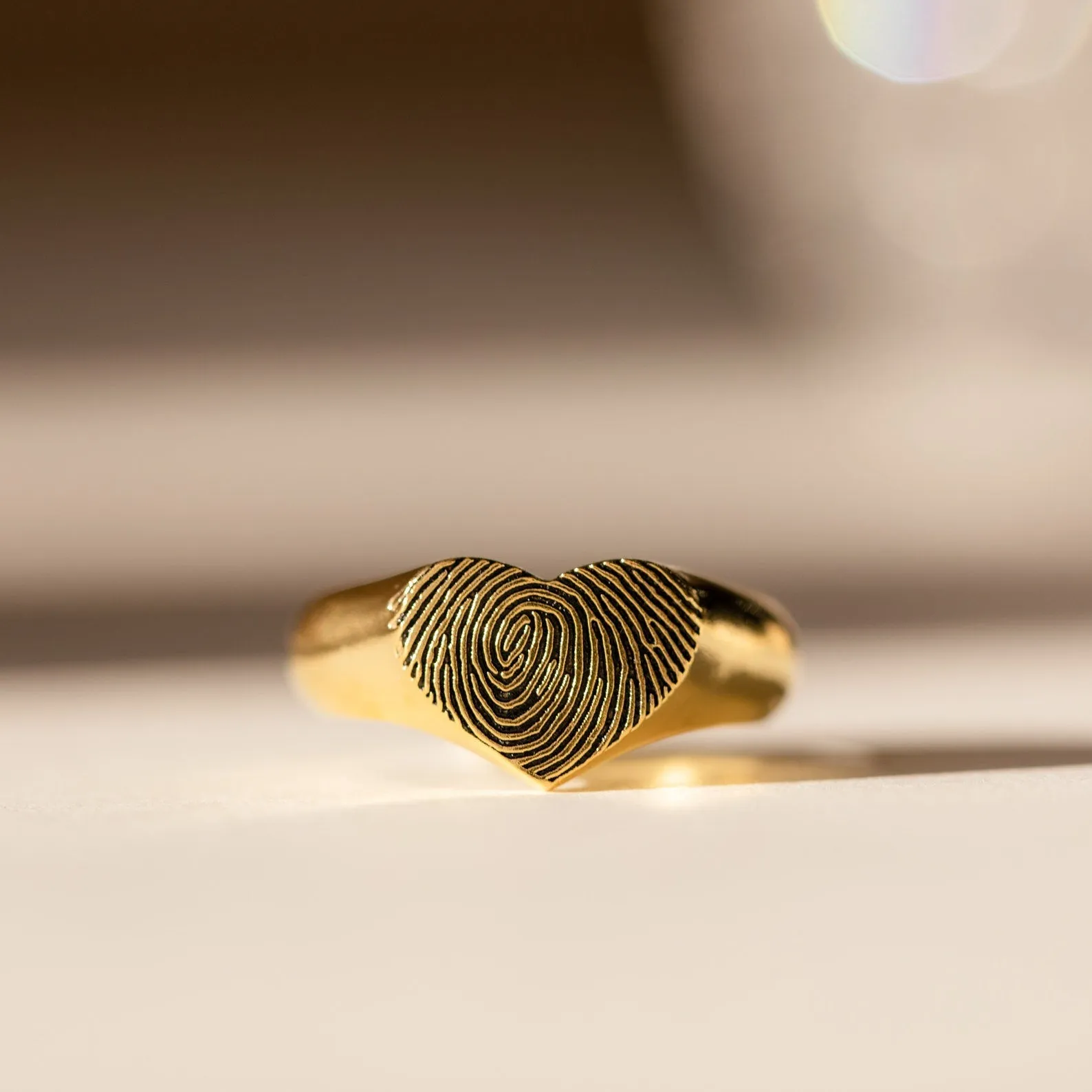 Personalized Heart Signet Ring