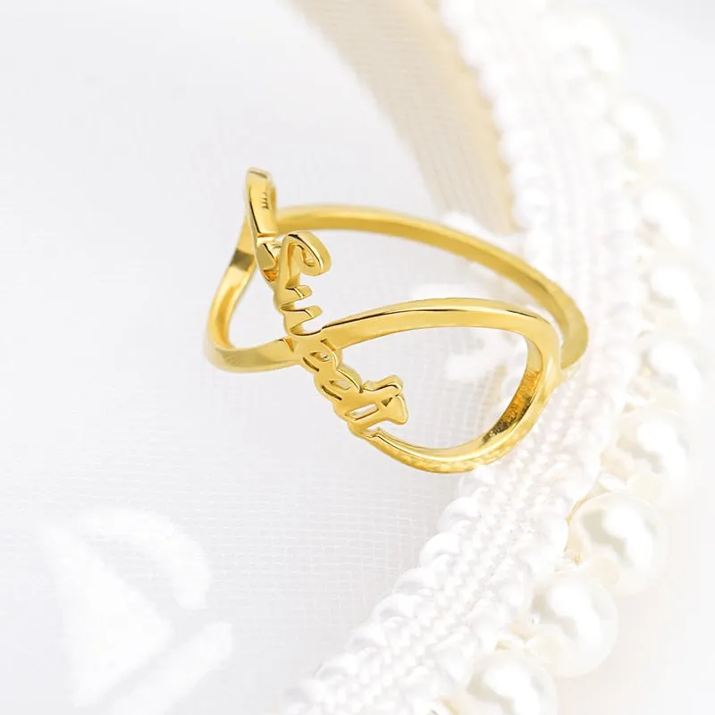 Personalized Infinity Custom Name Rings