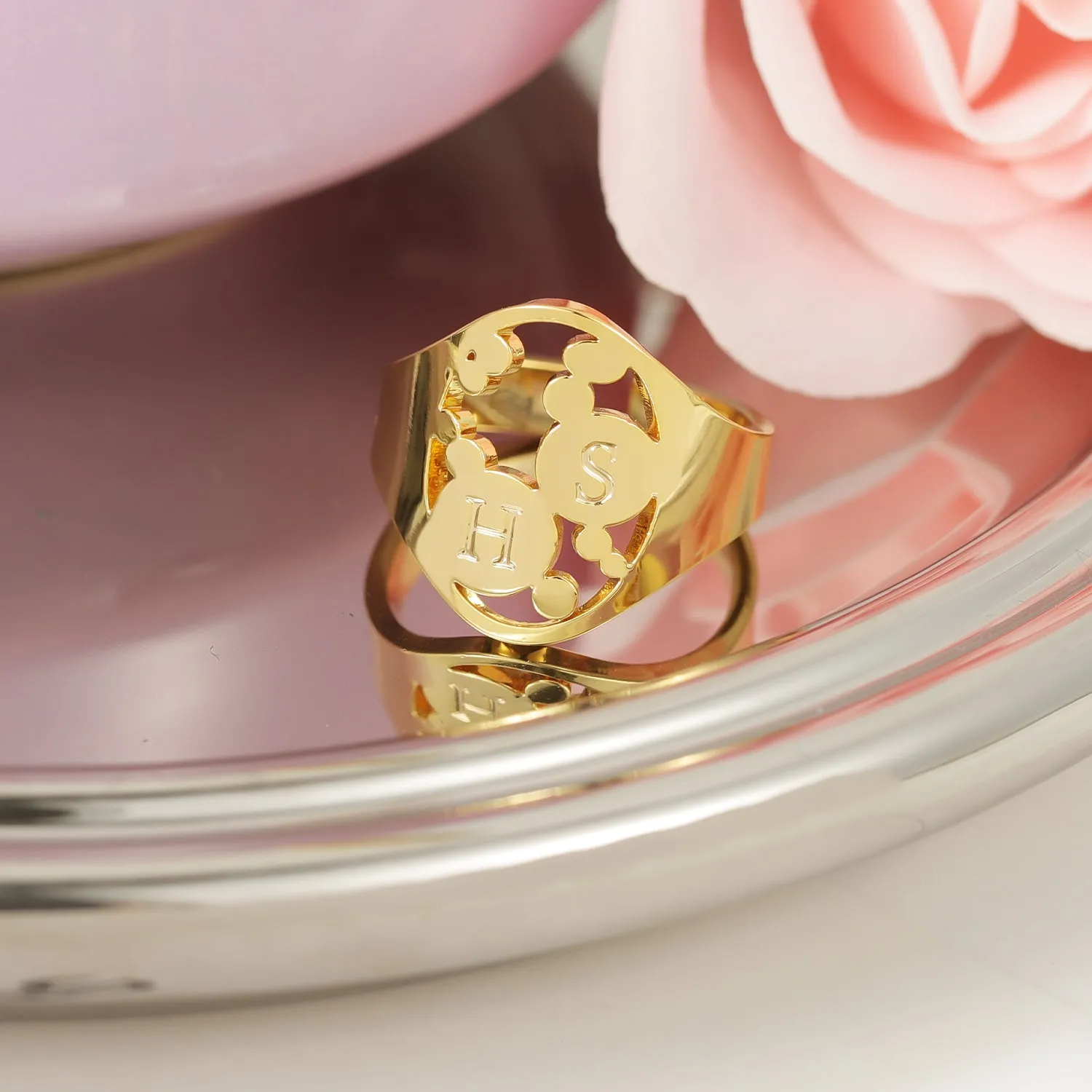 Personalized Initial Letter Rings  QFR3086