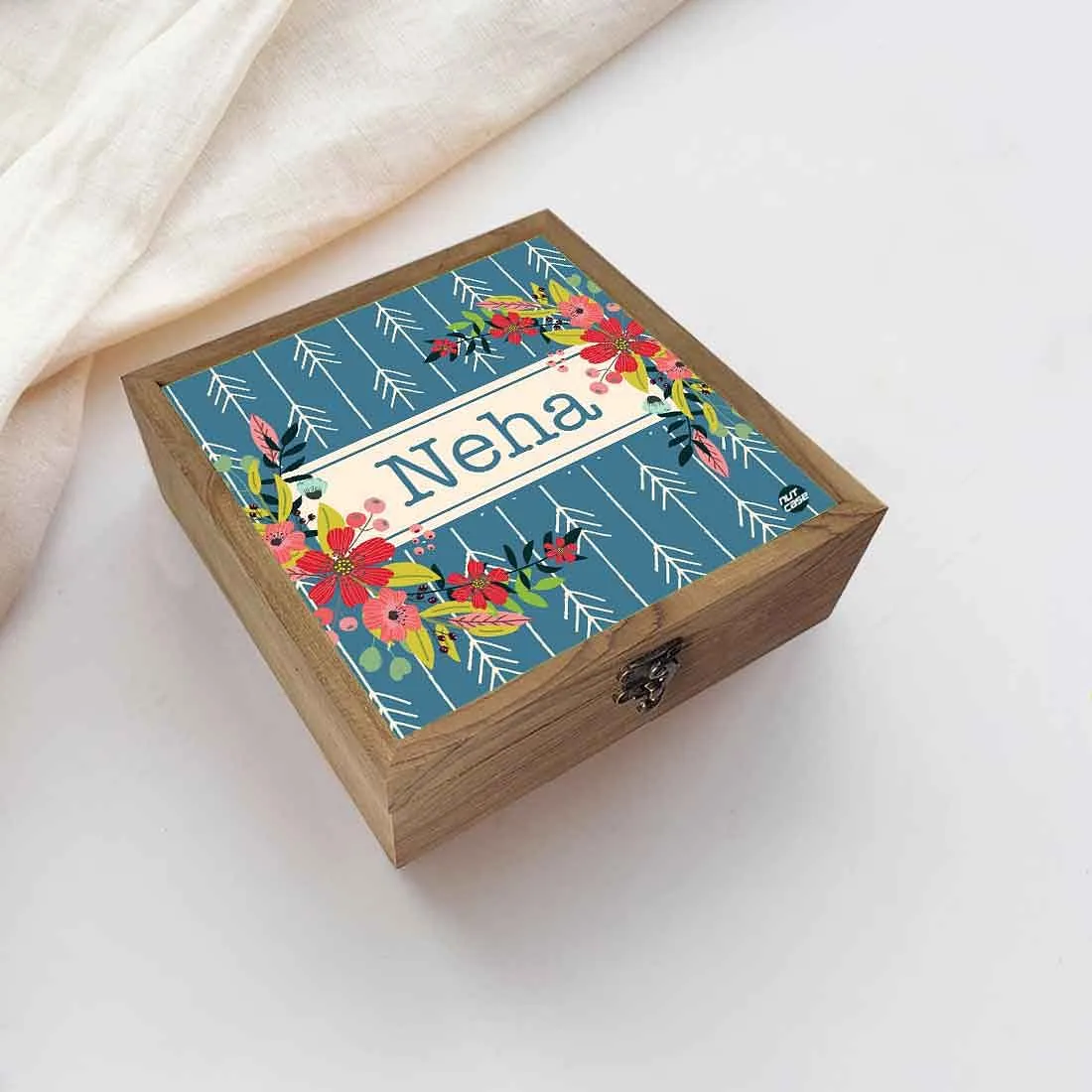 Personalized Jewellery Box for Women - Floral Arrow End