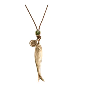 Pesci Che Volano Acciuga Bronze Necklace