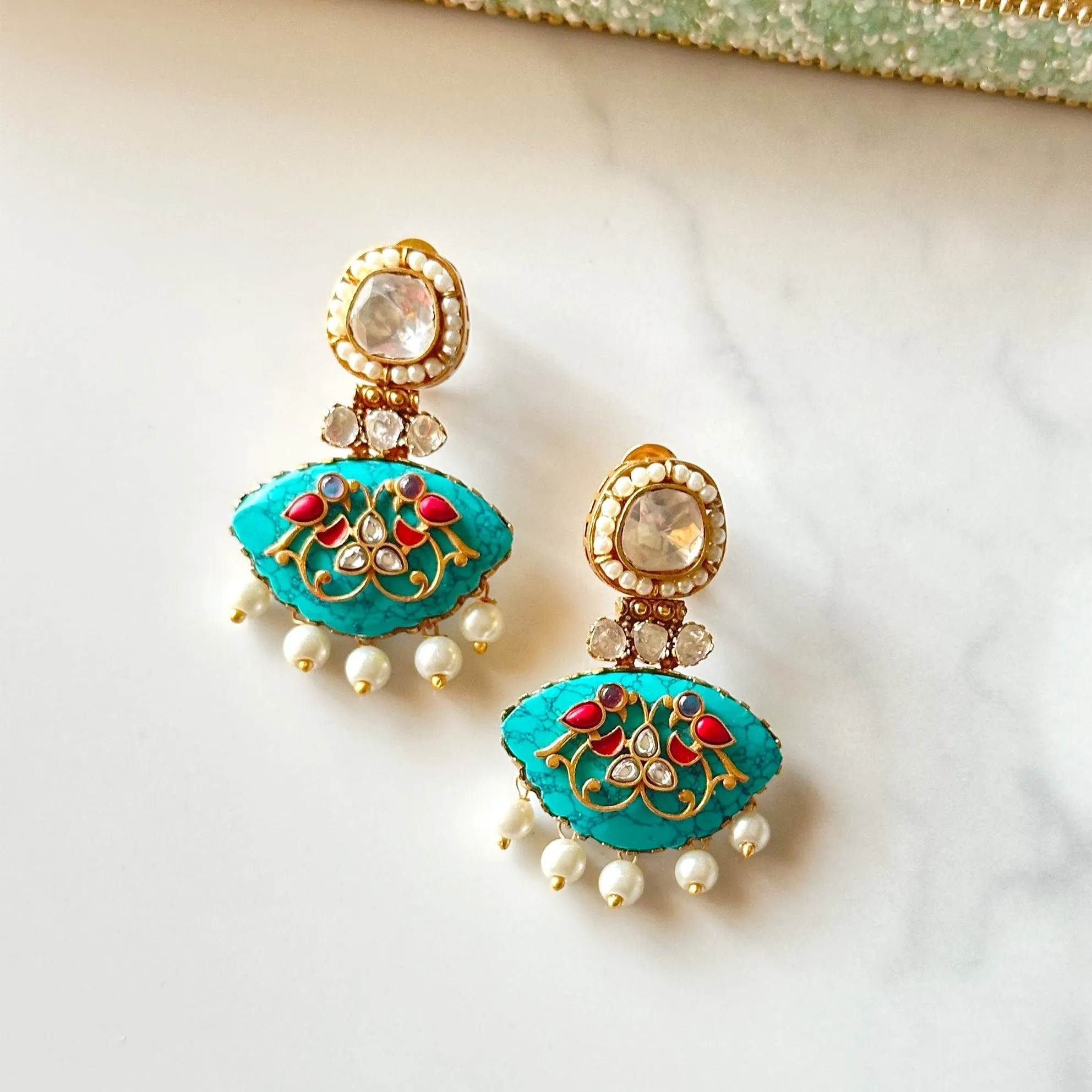 Pihu Motif Moissanite Earrings