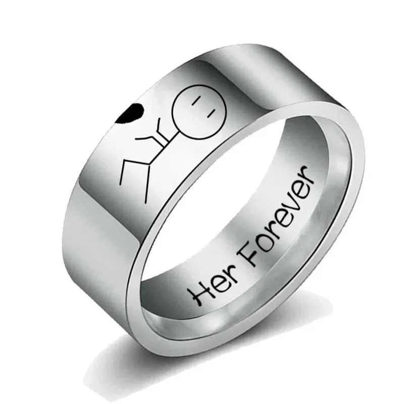 Plated Sun and Moon Promise Ring Anel Falange Championship Rings