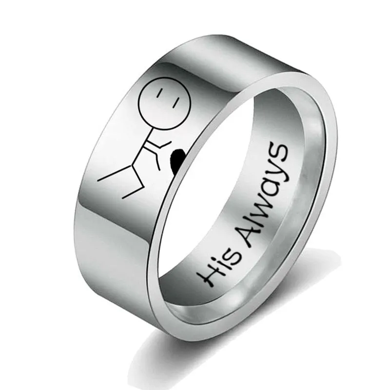 Plated Sun and Moon Promise Ring Anel Falange Championship Rings