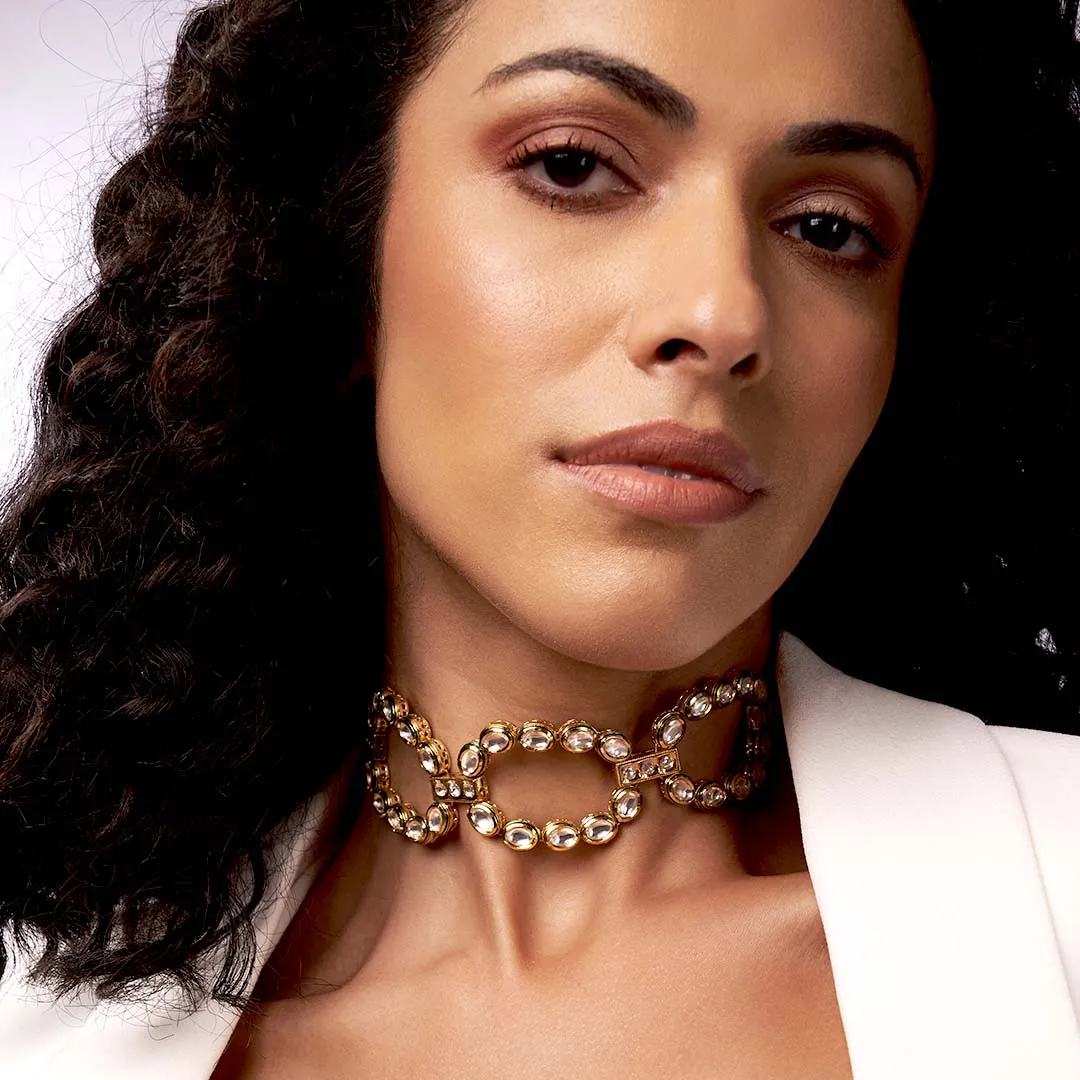 Polki Choker Necklace - JUJBR23N30