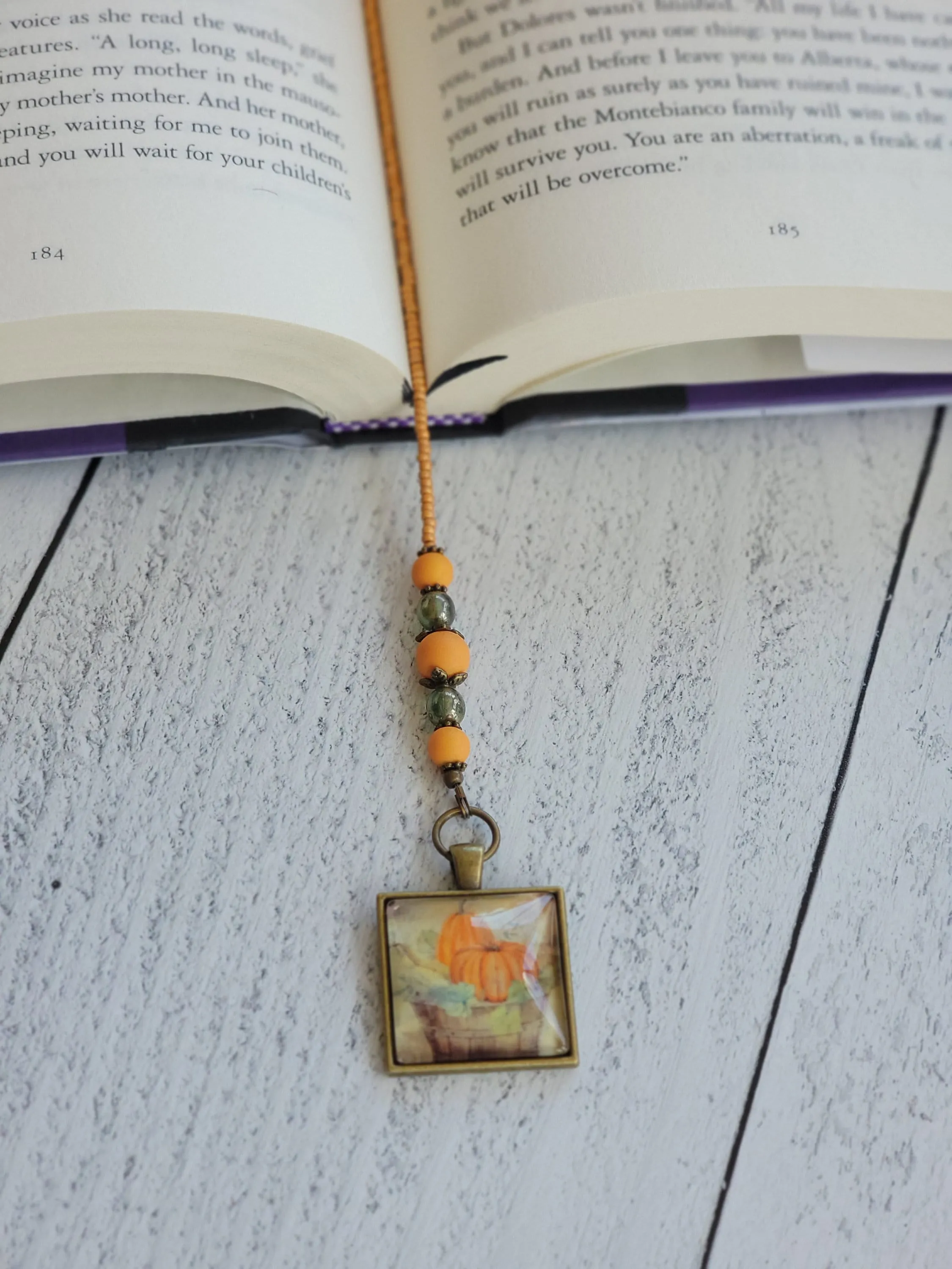 Pumpkin Bookmark, Fall Reading Bookmarker, Unique Reader Gift