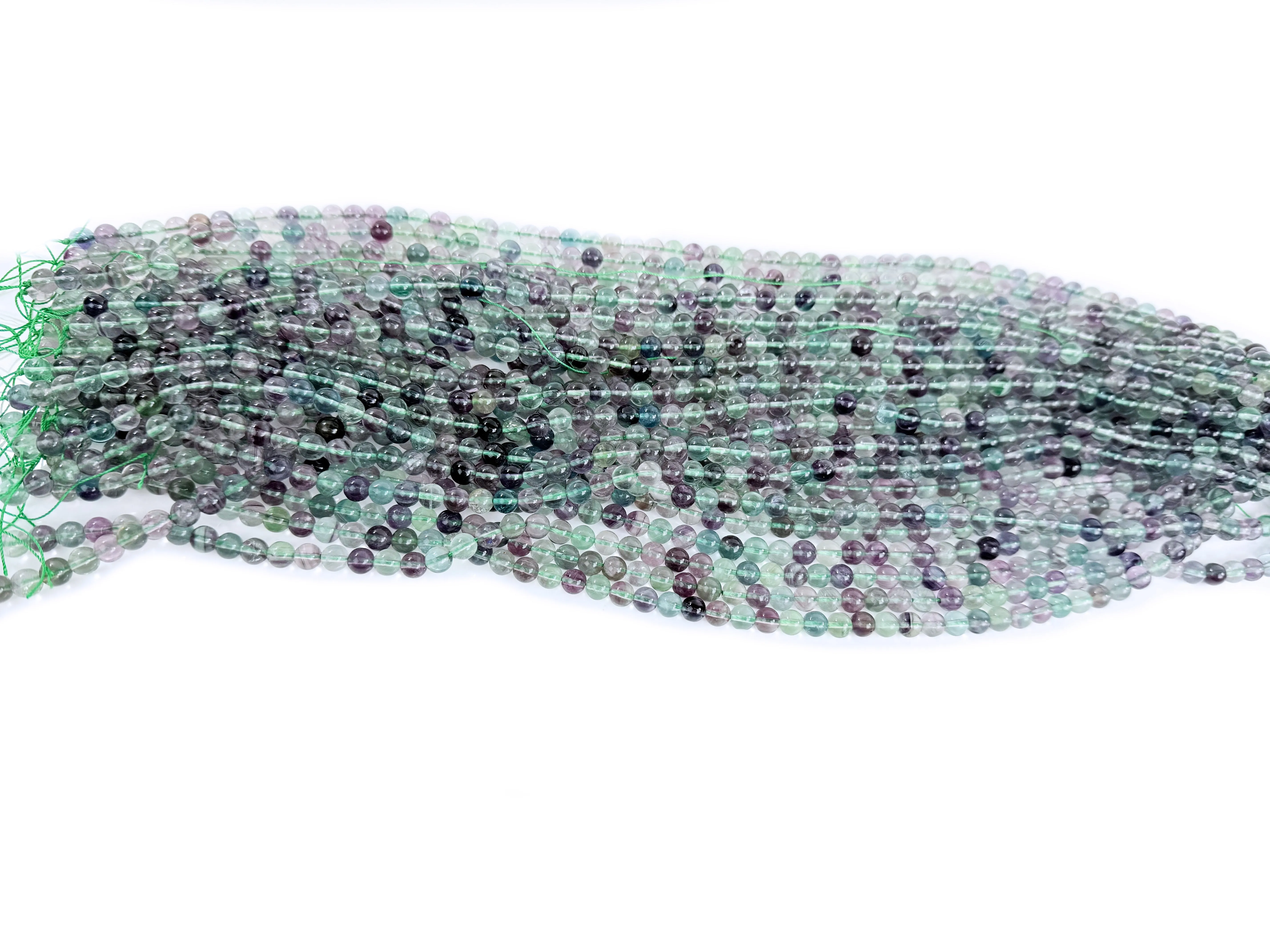 Purple Fluorite 7mm Round 15" Strand