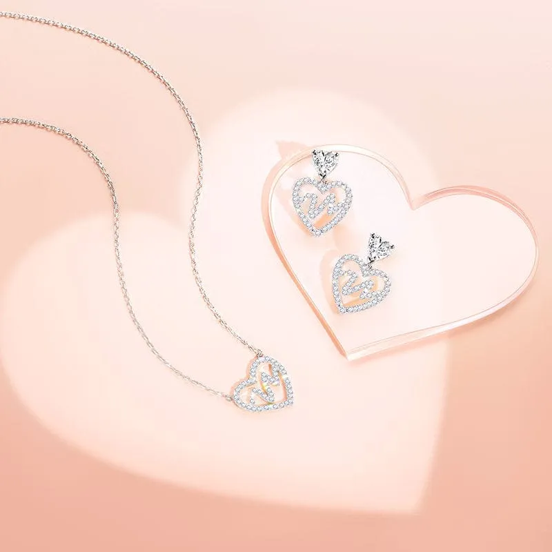 "Amuse Me" Open Heart Sterling Silver Necklace