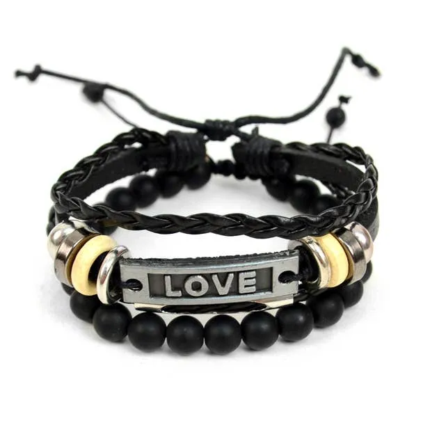 "Love" Two Piece Bracelet Set -