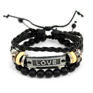 "Love" Two Piece Bracelet Set -