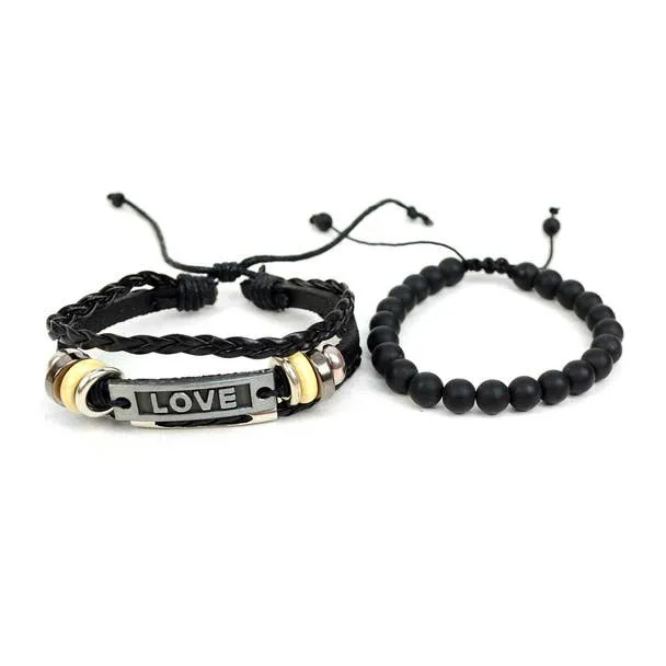 "Love" Two Piece Bracelet Set -
