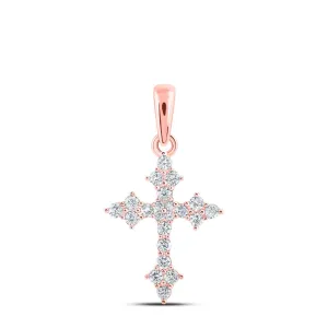 Radiant Rose Gold Diamond Cross Pendant: A Timeless Symbol of Elegance and Faith