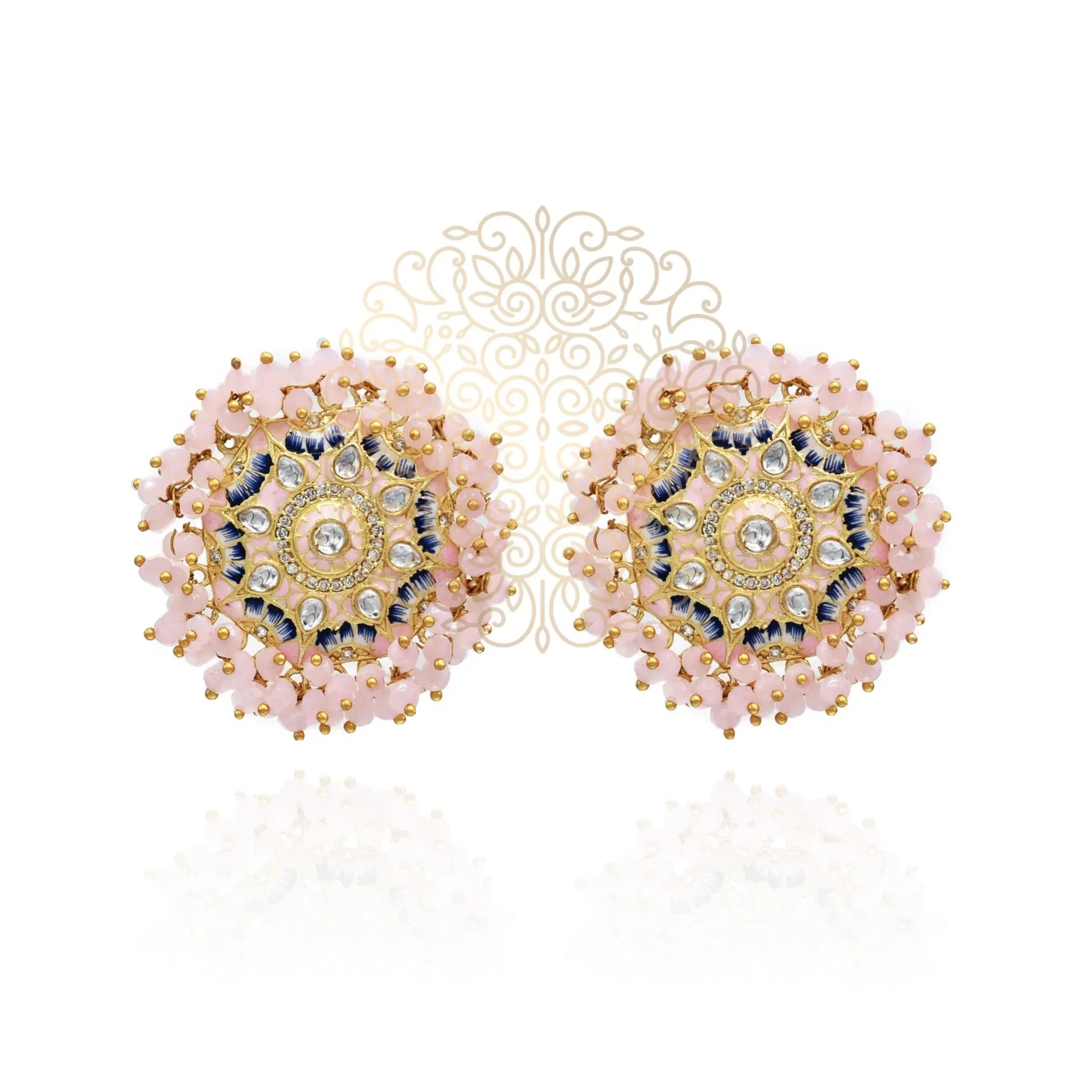 Raghvi Meenakari Beaded Wreath Earrings