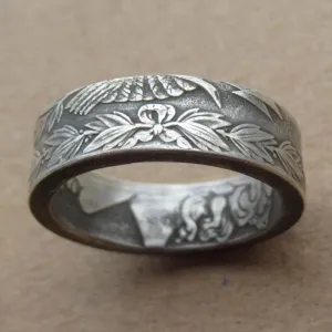 Retro Hand-made Eagle Silver Color Ring