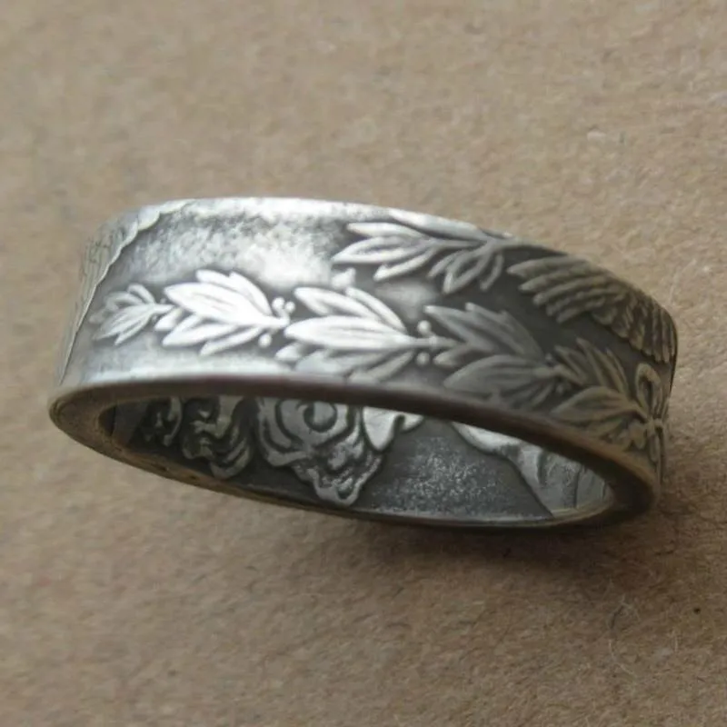 Retro Hand-made Eagle Silver Color Ring