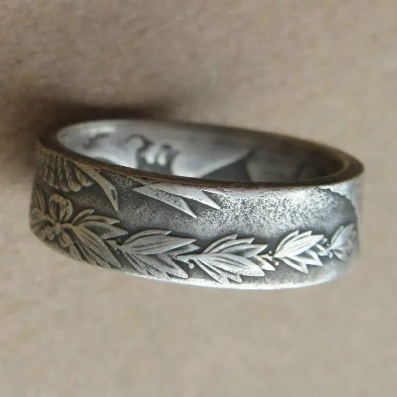 Retro Hand-made Eagle Silver Color Ring