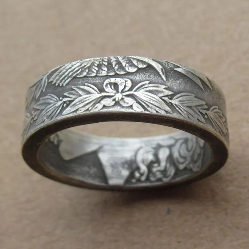 Retro Hand-made Eagle Silver Color Ring