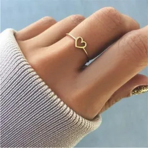 Rings Rose Gold Color Heart Shaped