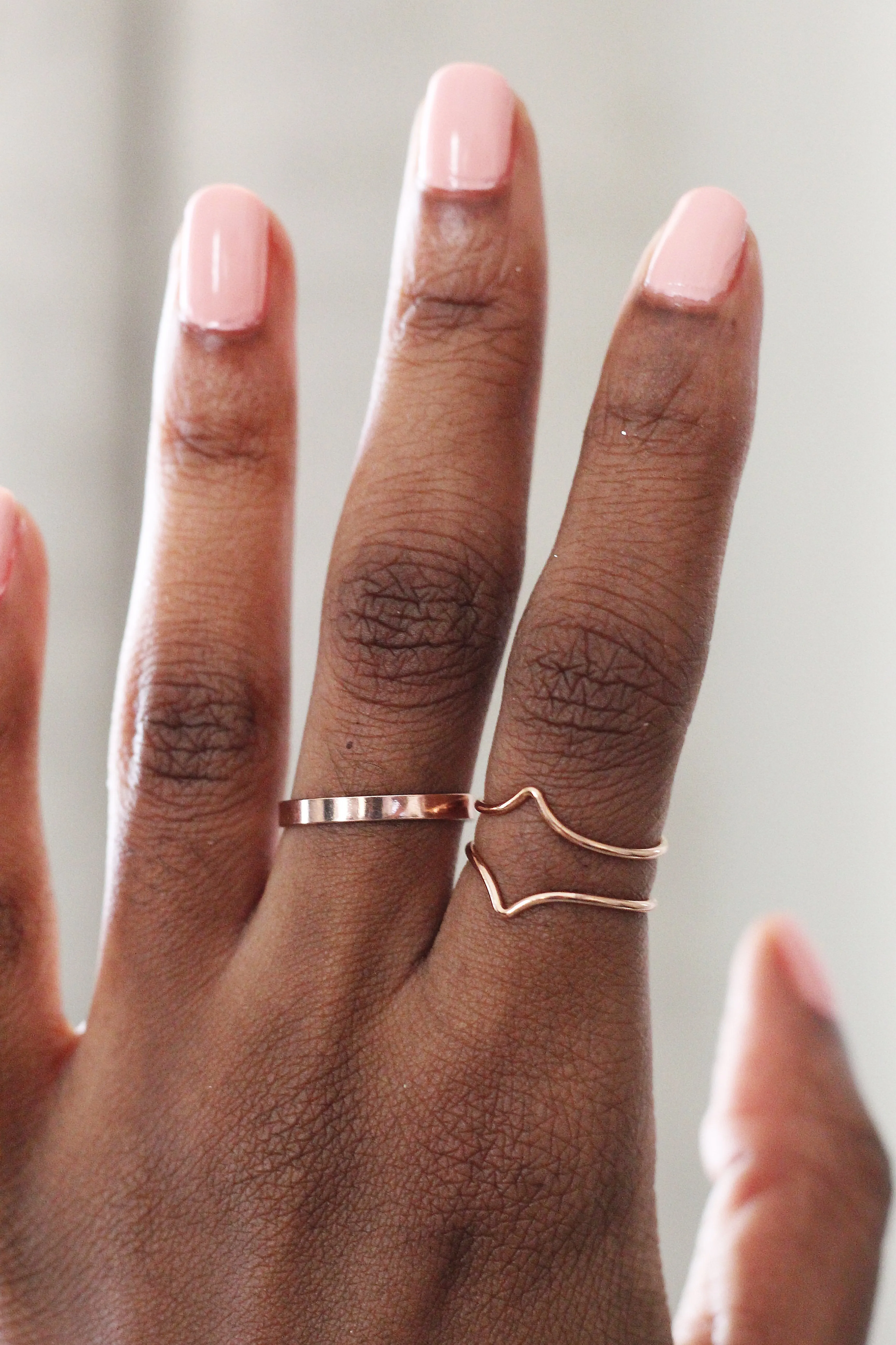 Rose Gold Chevron Ring