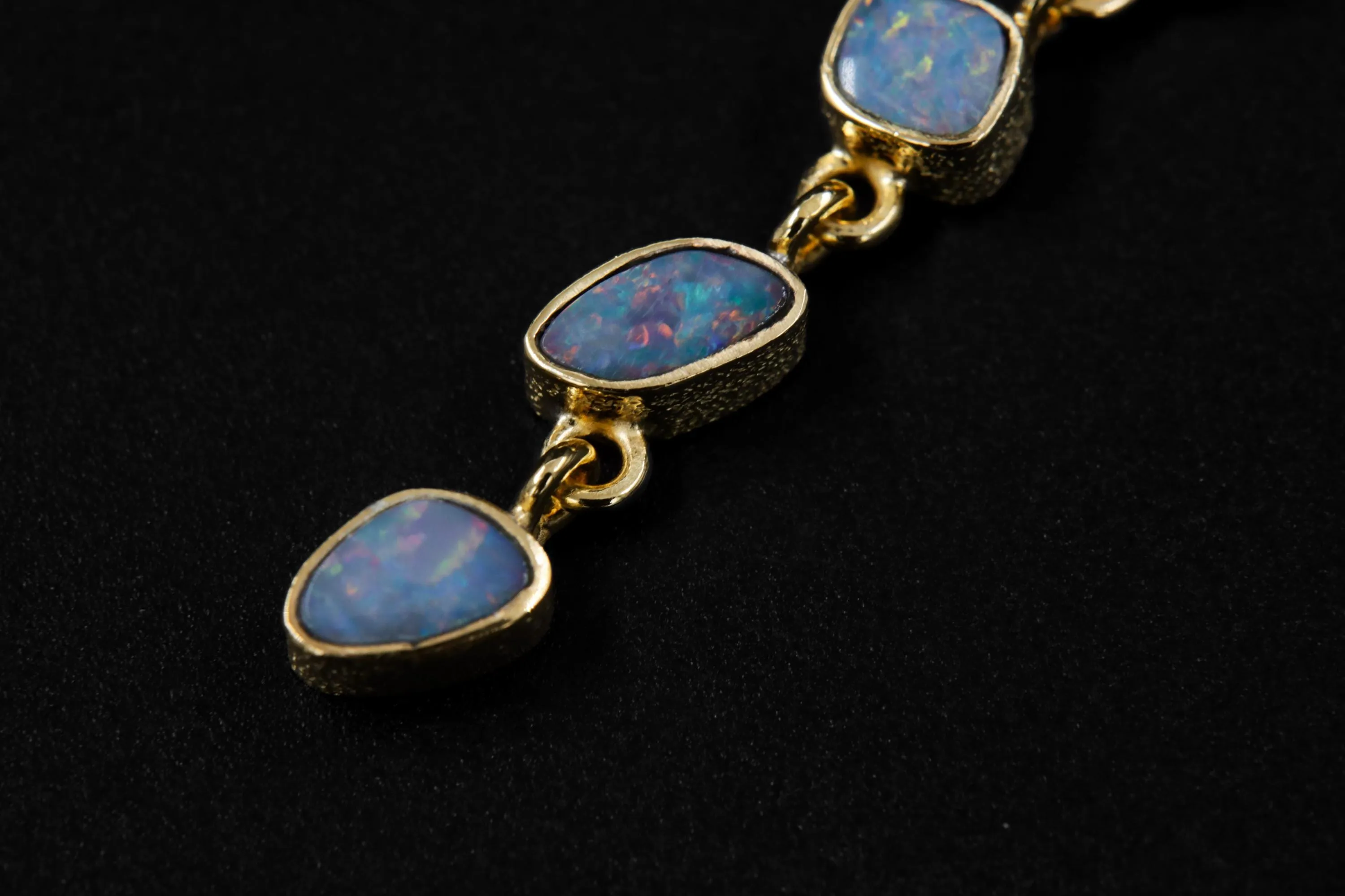 Round Shaped Zircon & Australian Opal Pendant, 18k Gold-Plated Sterling Silver, Bohemian Crystal Necklace, Spiritual Growth, Unique Gift