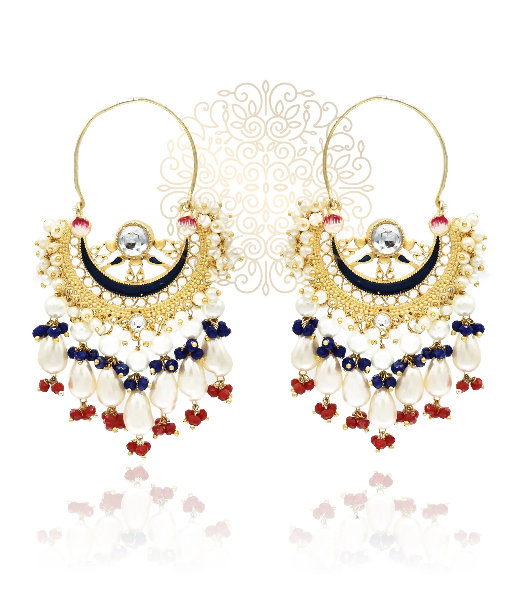 Rukhsar Pearl Drop Baliyan and Tikka Set