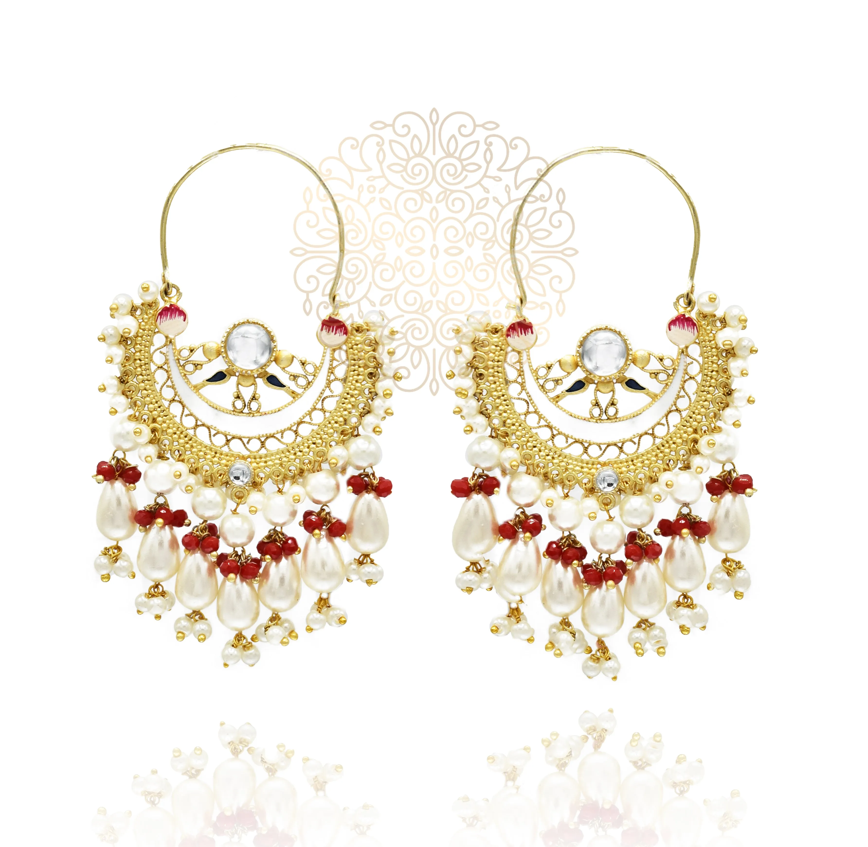 Rukhsar Pearl Drop Baliyan and Tikka Set