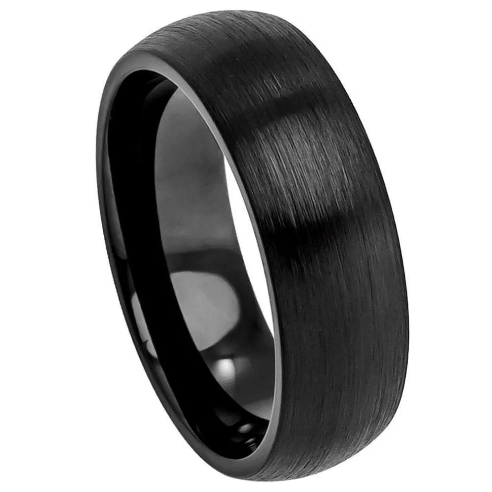 Scratch Free Tungsten Carbide Rings - 6mm Black Rhodium Plated