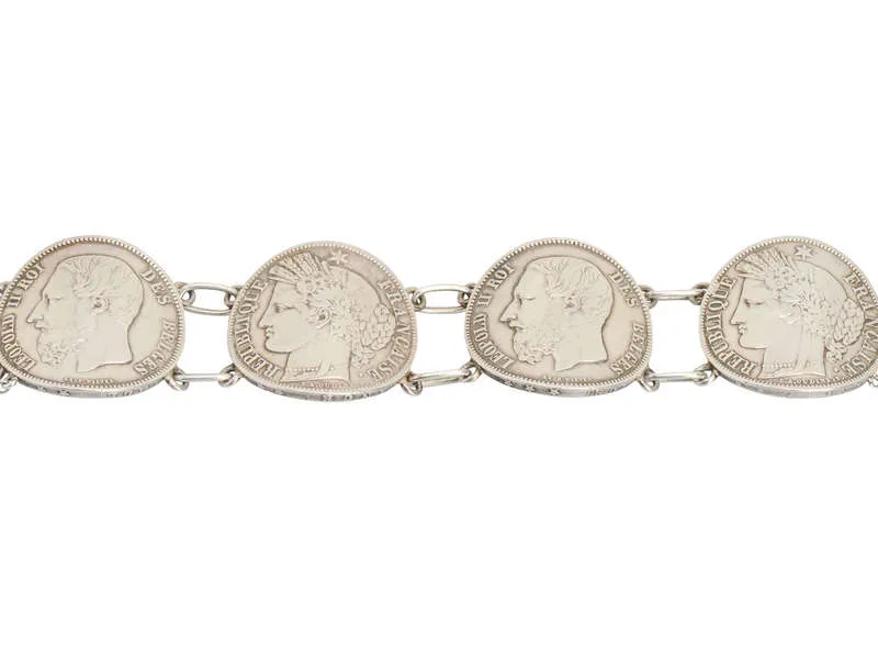 Serious Chic - Weighty Huge Coin Bracelet