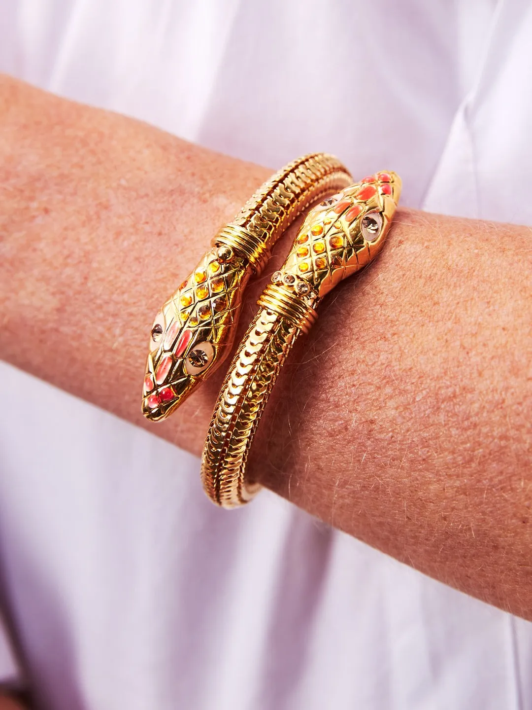 Serpent Bangle - Orange