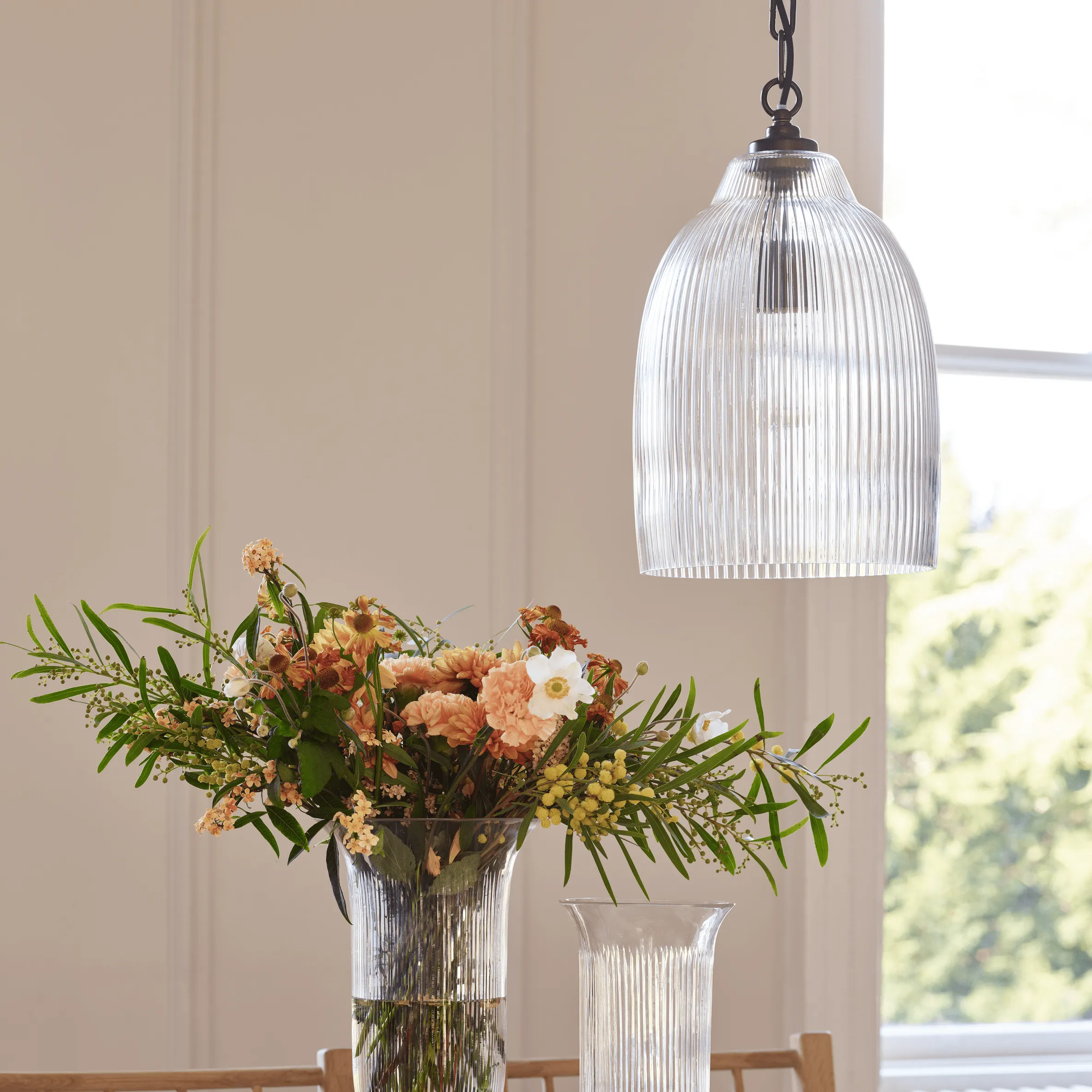 Shaftesbury Ribbed Pendant, Medium