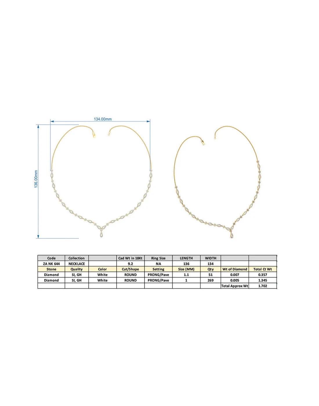Shimmer Strokes Necklace