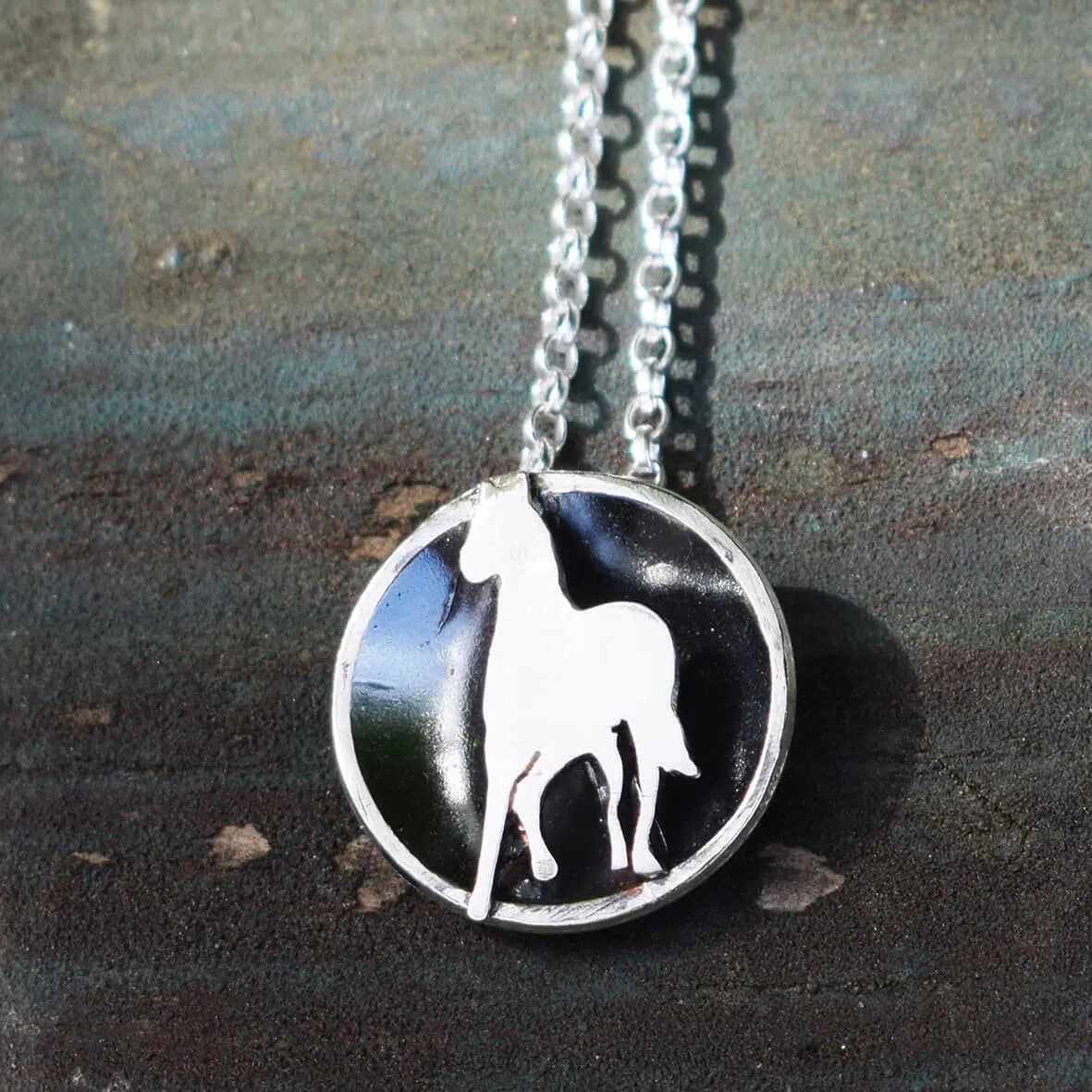 Silver Horse Necklace
