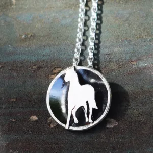 Silver Horse Necklace