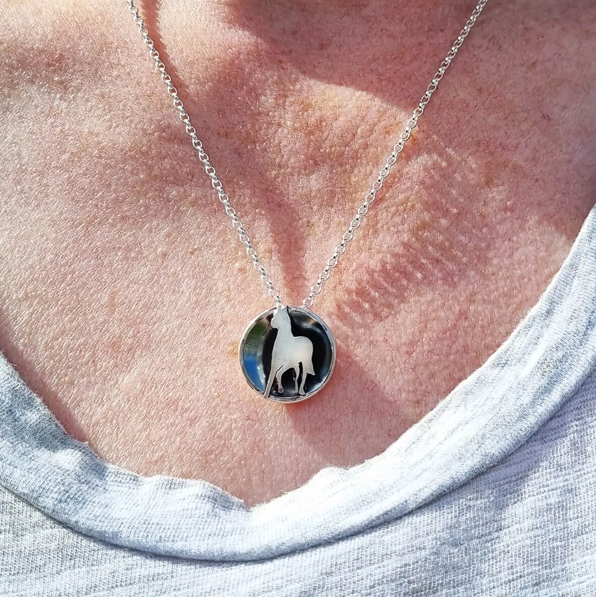 Silver Horse Necklace