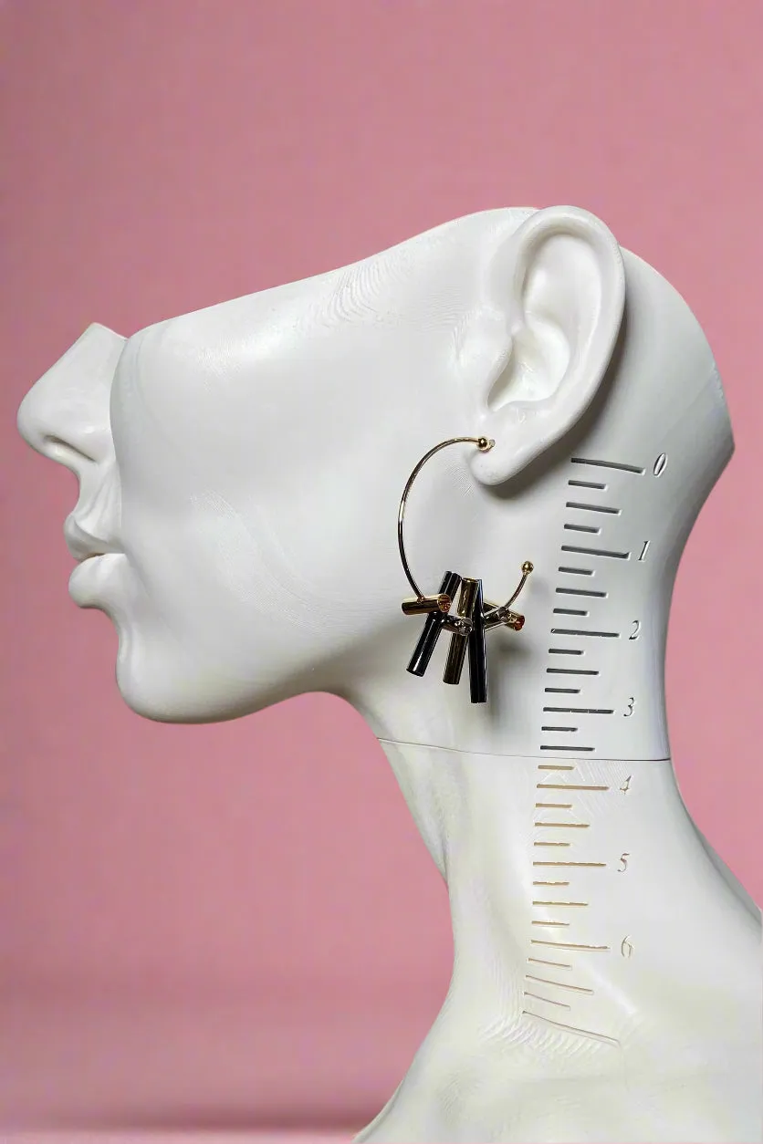 Silver&Gold Tube Hoops
