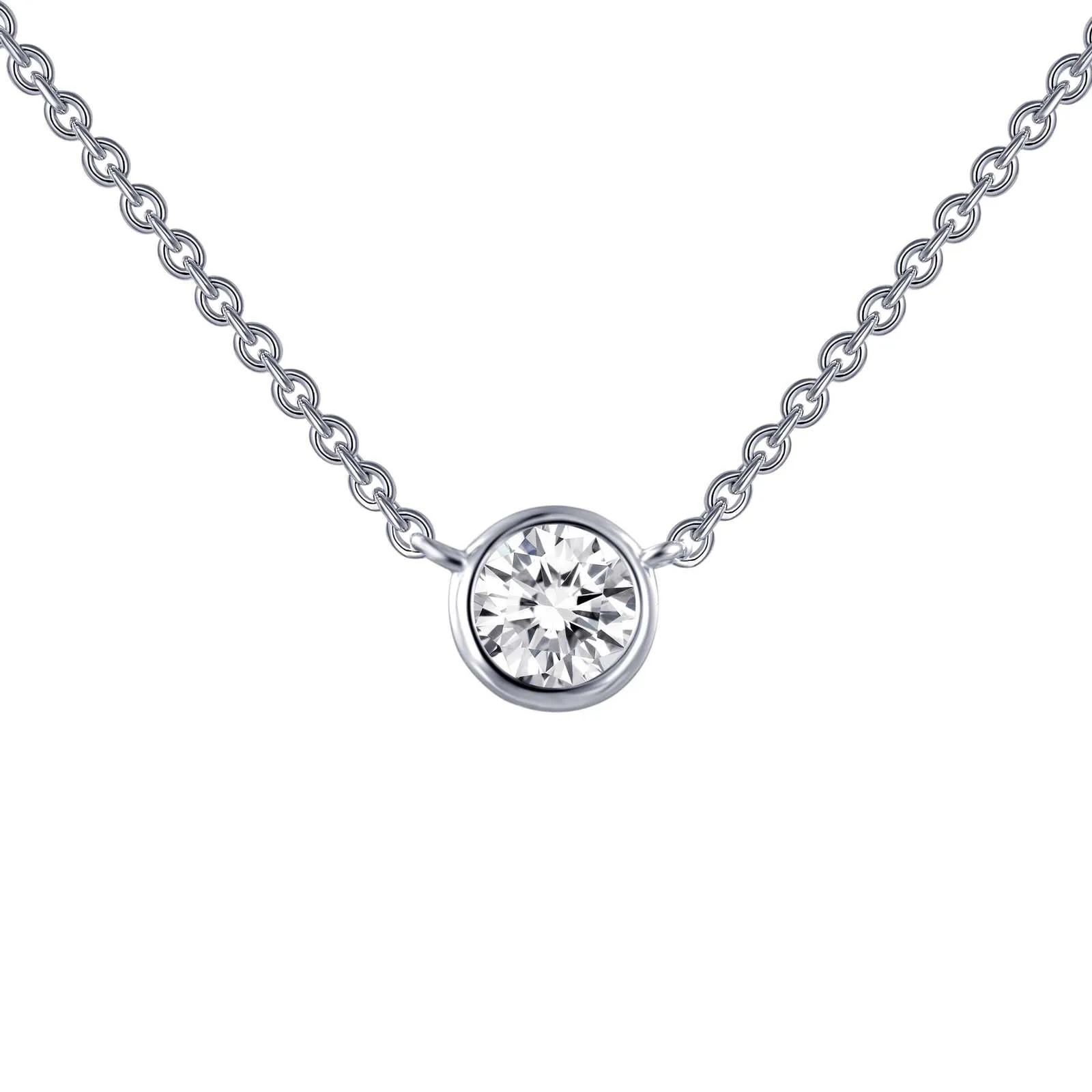 Single Stone Bezel Necklace