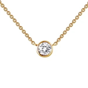 Single Stone Bezel Necklace
