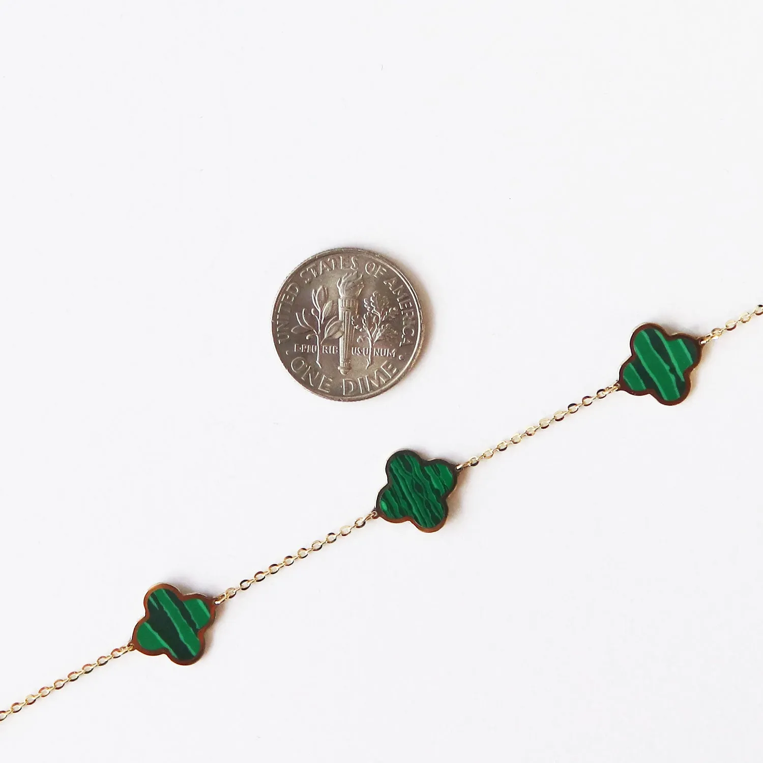 Small Turquoise Clover Necklace